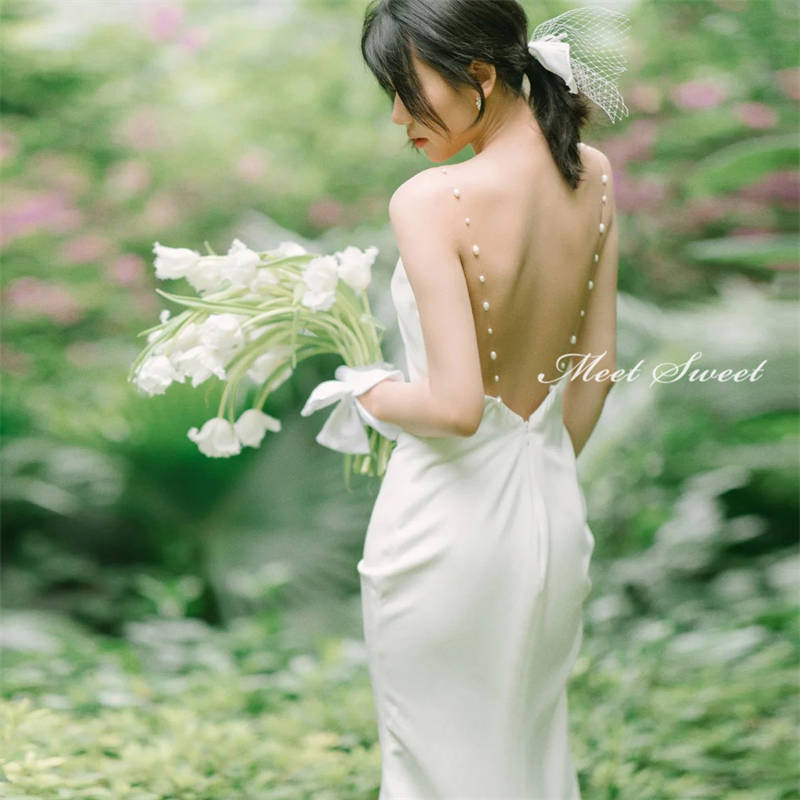 ウェディングドレス　結婚式　セクシー　フォト　背中開き　マーメイド　キャミソール wd342.jpg