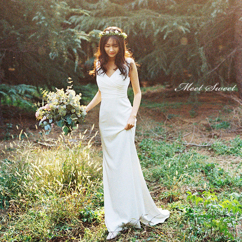 楽天市場】ウエディングドレス ウェディングドレス 結婚式 花嫁 サテン