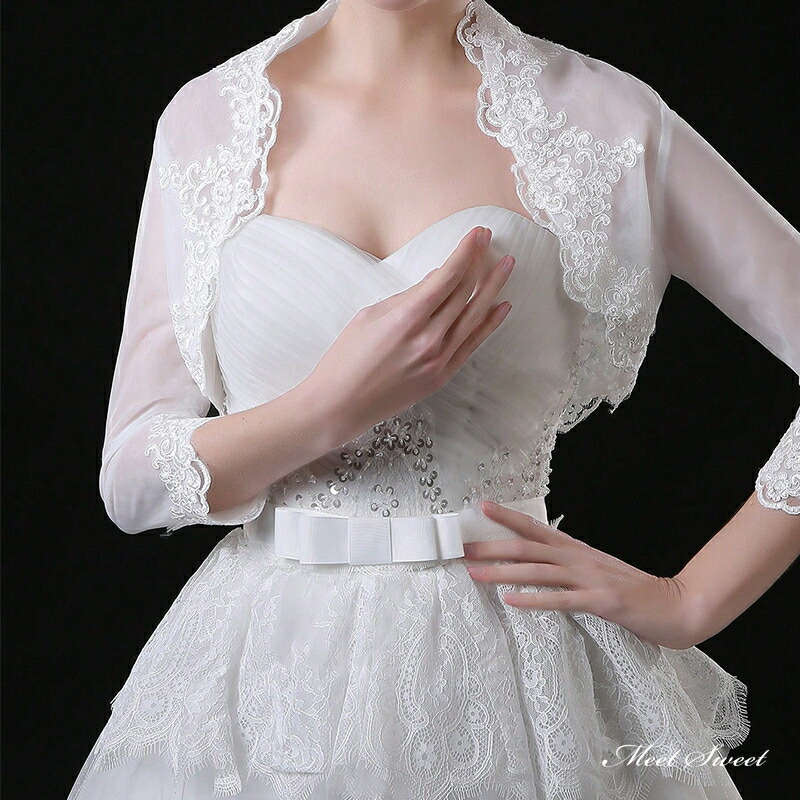 楽天市場】ウェディングドレス ボレロ ウェディング ボレロ ボレロ長袖