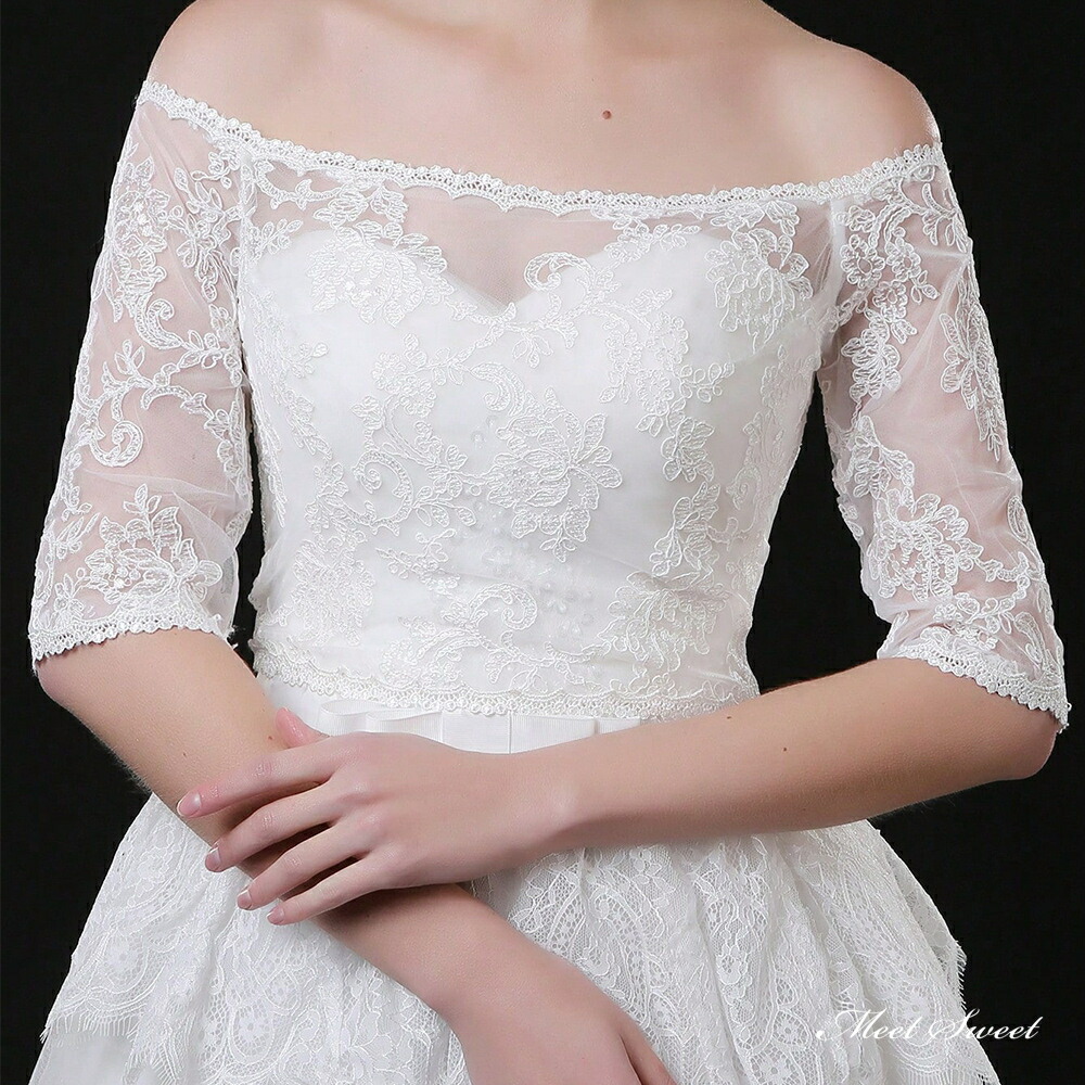 楽天市場】ウェディングドレス ボレロ ウェディング ボレロ ボレロ長袖
