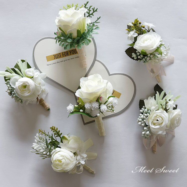 楽天市場】リストブーケ 二次会 ブートニア 結婚式 ウェディング 花嫁