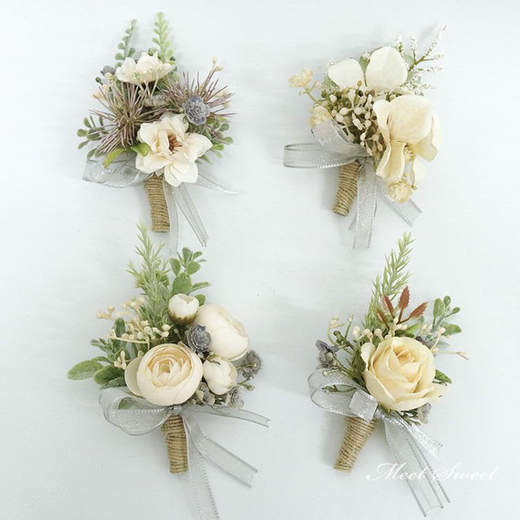 楽天市場】リストブーケ 二次会 ブートニア 結婚式 ウェディング 花嫁