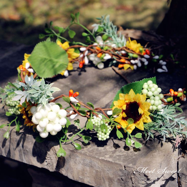 楽天市場】ウエディング 花冠 ティアラ 花かんむり ヘッドドレス 結婚