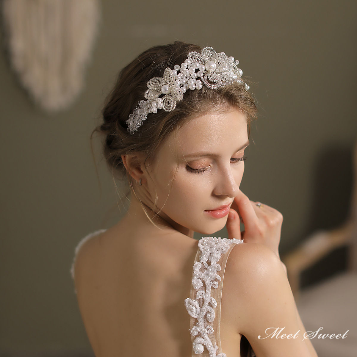 楽天市場】ヘッドドレス ヘアバンド ウエディング ボンネ 髪飾り 花嫁