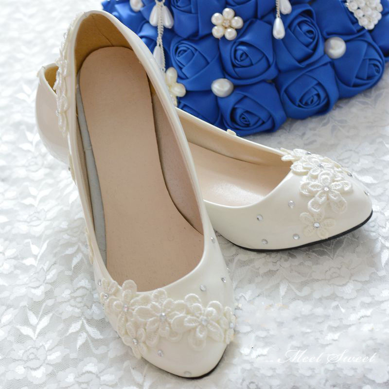 0.5/4.5/8cmヒール ウェディングシューズ ウエディングシューズ パンプス ハイヒール 結婚式 花嫁 ブライダル 二次会 パーティー 披露宴 フラットシューズ