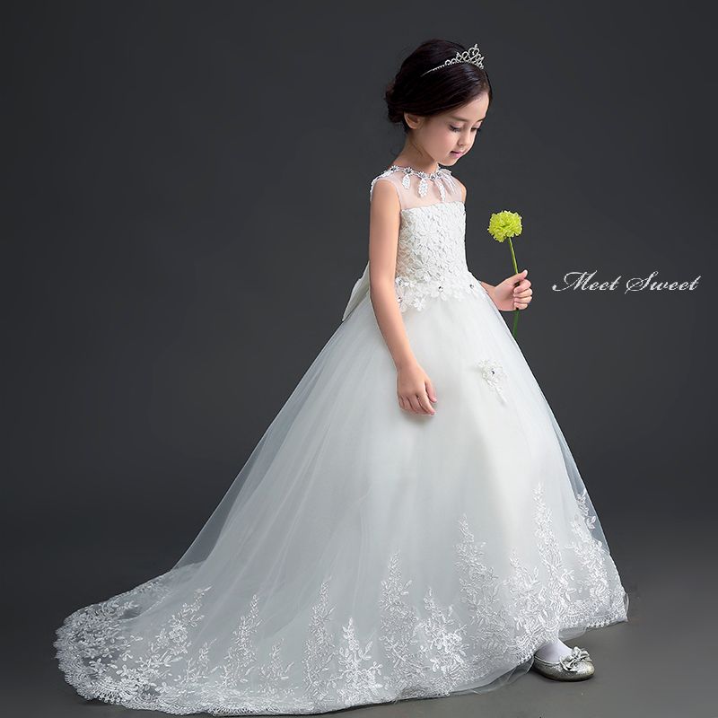 キッズドレス 子どもドレス 子供ドレス ピアノ 発表会 誕生日 パーティードレス 結婚式 こども服 お姫様 プリンセス フォーマルドレス 花嫁 トレーン ホワイト ピアノ発表会 コンクール 七五三 フラワーガール 女の子 ジュニア ワンピース 撮影衣装|ミートスウィート