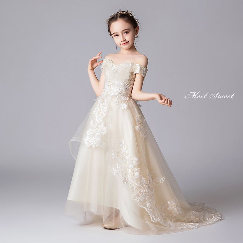 発表会 ピアノ発表会 子供服ドレス 結婚式 Aラインドレス フォーマル ドレス 女の子 二次会 花嫁 ジュニア キッズドレス パーティードレス シャンパン ドレス 子供ドレス フォーマルドレス コンクール 七五三 フラワーガール ワンピース プリンセス|ミートスウィート