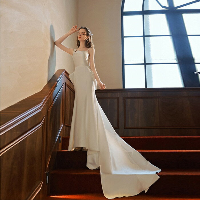 楽天市場】ウエディング スレンダードレス マーメイドライン