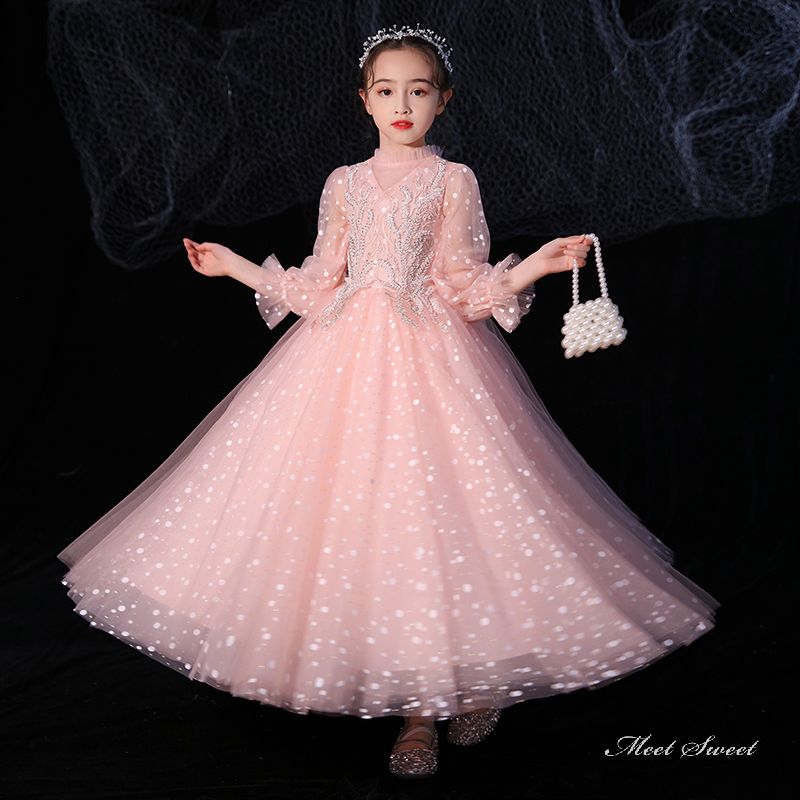 女の子 子供 キッズドレス ロングドレス ピアノ発表会 セレモニー ワンピース 結婚式 子ども フラワーガール リングガール ピアノ コンクール 子供服 フォーマル 子供ドレス フォーマルドレス 七五三 ジュニア プリンセス お姫様 撮影衣装 入学式｜ミートスウィート