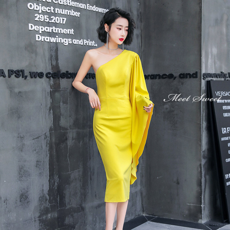 楽天市場】カラードレス ロングドレス マーメイドドレス ゴールド