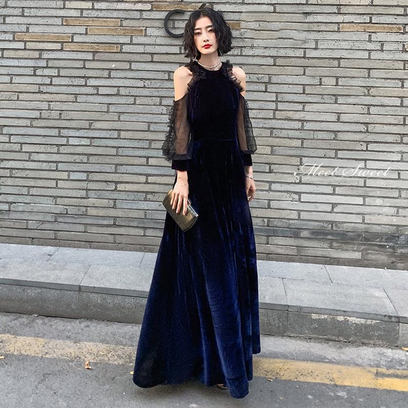 色合いお召しもの ジッパー 青色 天鵝絨 寄り合いお召しもの フォーマル ロングお召しもの 婚礼の儀 二次会 青 告げ知らせる会 掻き鳴らす会 婚礼の儀お召しもの スレンダードレス お客さんお召しもの ウェディングドレス 有りがたさ会 召しあがる会 同窓会 カクテルお召しもの 婚礼の儀 成年者 途轍も無い大いさ レディースファッション-ウェディングドレス