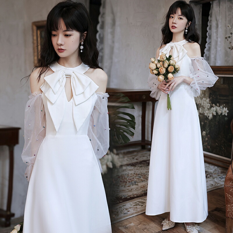 【Miss Rosier】エレガントなアイボリーパーティードレス Miss Rosier】エレガントなアイボリーパーティードレス