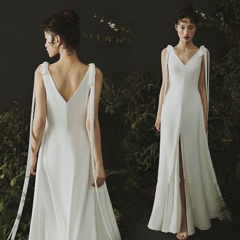 楽天市場】ウェディングドレス ロングドレス チューブドレス