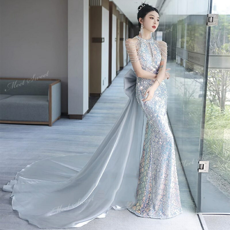 楽天市場】カラードレス ロングドレス パーティードレス