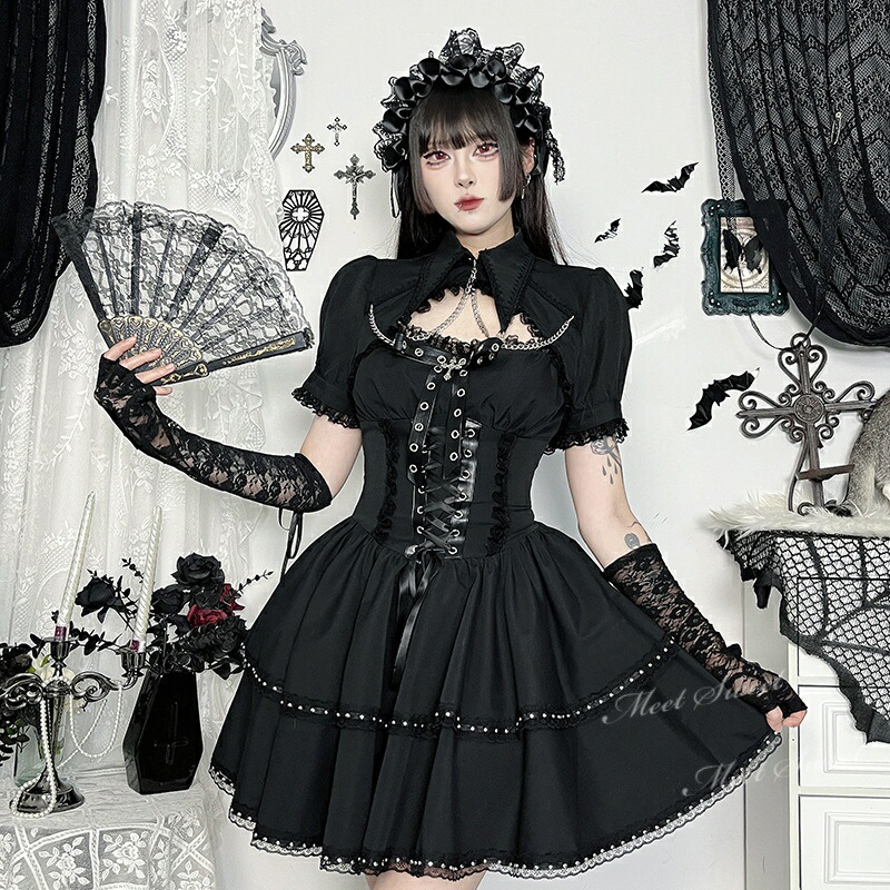 楽天市場】ゴスロリ セットアップ ワンピース ドレス ロリータ