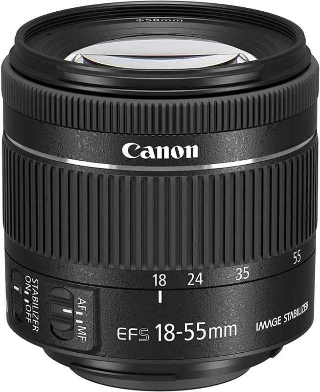 【中古】Canon 標準ズームレンズ EF-S18-55mm F4.0-5.6IS STM APS-C対応