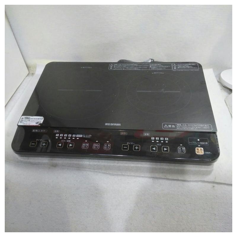 【中古】CCTV アイリスオーヤマ 2口IHコンロ ブラック IHK-W1-B 13,458円