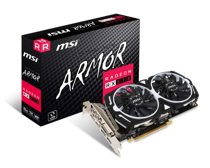 【中古】MSI Radeon RX 570 ARMOR 8G J グラフィックスボード VD7195