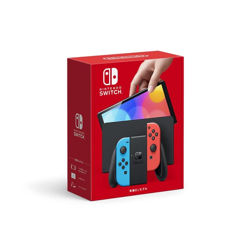 【中古】Nintendo Switch(有機ELモデル) Joy-Con(L) ネオンブルー/(R) ネオンレッド