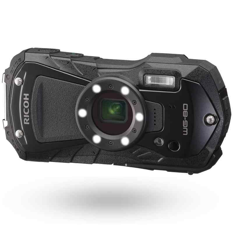 【中古】RICOH WG-80 BLACK リコー本格雨合羽デジタル写真機 14m雨合羽 (年代順の継続2第四次元) 1.6m耐衝撃 防塵 -10℃耐寒 アウトドアで放射能するタフネスボディ CALS流行り物積み上げるで 一こま書きとどめるなど広々とした商行為一こまで放射能31
