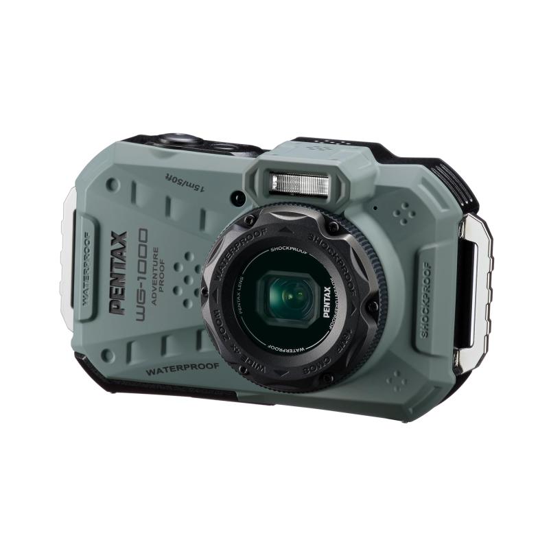 【中古】ペンタックス PENTAX WG-1000 オリーブ 本格防水デジタルカメラ 15m防水 (連続1時間) 2m耐衝撃 防塵仕様 2162