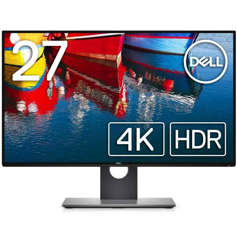 【中古】Dell 管する 27in 超広可視性角\u0026amp;枠組み受け答え/4K/IPS 非光輝/HDR10相応う/DP,mDPx2,HDMI/高さ合わせる 回転させる/割り増し金ダイアログボックス3年 U2718Q