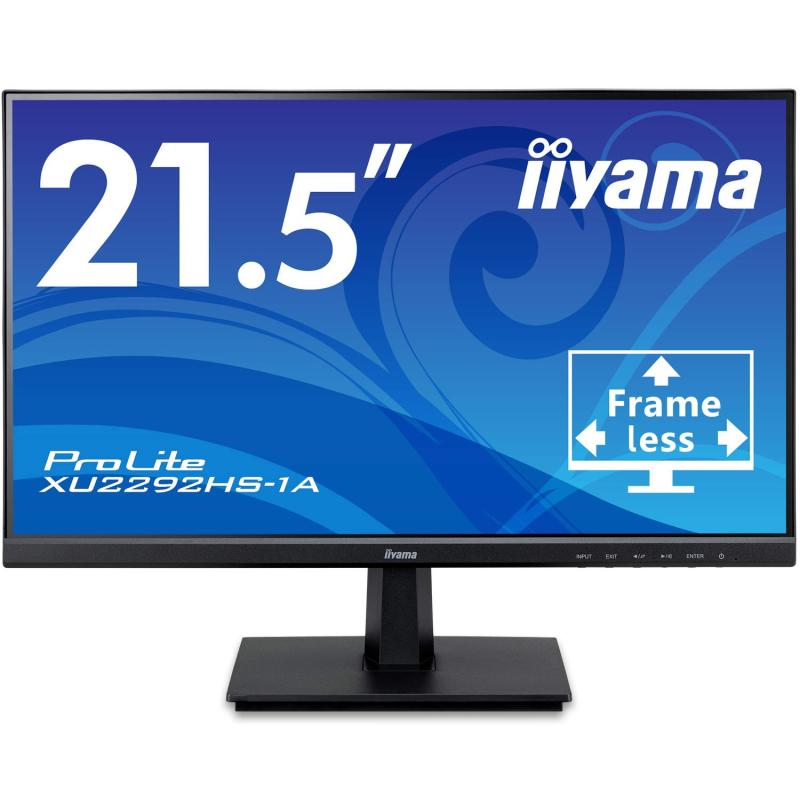 【中古】マウスコンピューター iiyama モニター ディスプレイ 21.5インチ フルHD IPS方式 角度調整 DisplayPort HDMI D-Sub 全ケーブル付 3年 国内サポート XU2292HS-B1A