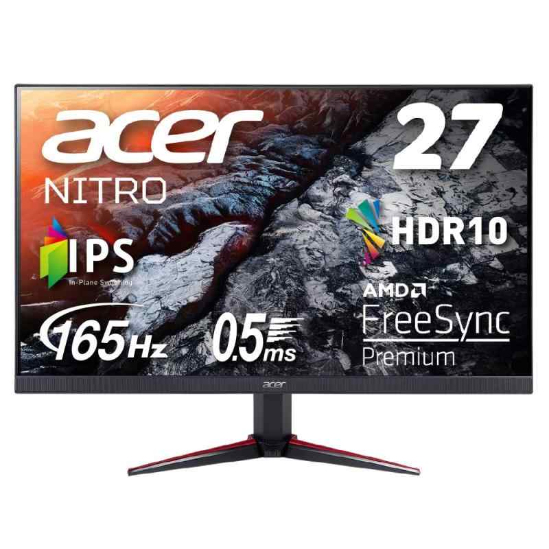 【中古】日本エイサー Acer ゲーミングモニター Nitro VG270Sbmiipfx 27インチ IPS 非光沢 フルHD 165Hz 0.5ms(GTG, Min.) PC/PS5/Xbox X/S向き HDMI AMD FreeSync™ Pr|ソファポテト
