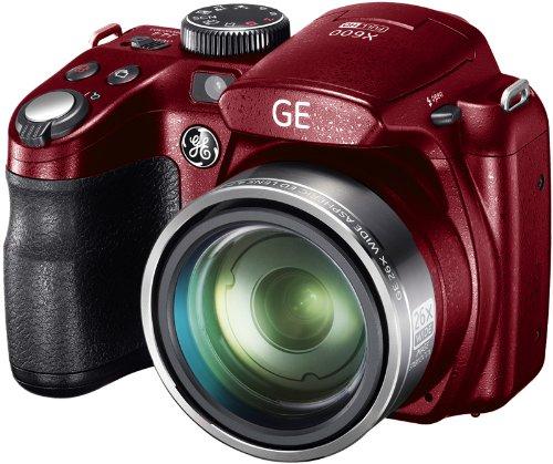 【中古】GE デジタル写真機 X600 1440万絵素 光学26倍 赤いこと X600RD