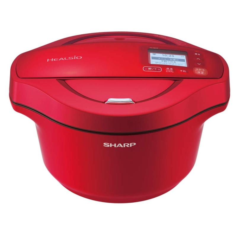 【中古】シャープ 水なし自動調理鍋 2.4L レッド系SHARP ヘルシオホットクック KN-HW24F-R|ソファポテト