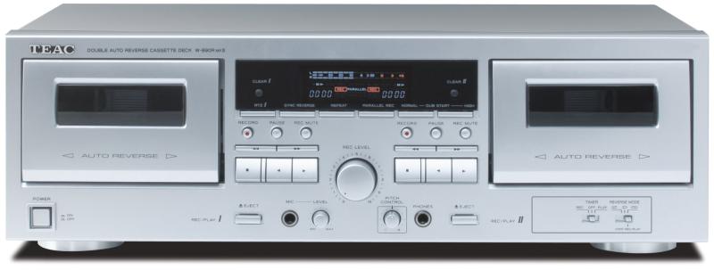 【中古】TEAC ダブルオートリバースカセットデッキ シルバー W-890RMK2-S