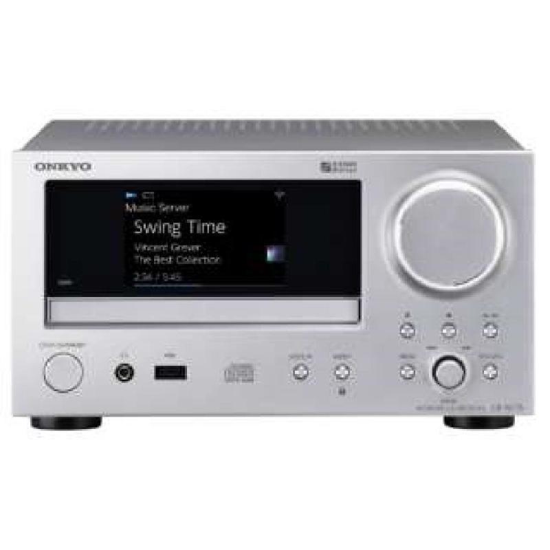 【中古】ONKYO 網状組織CD受信システム ハイレゾ相応う しろがね色 CR-N775(S)