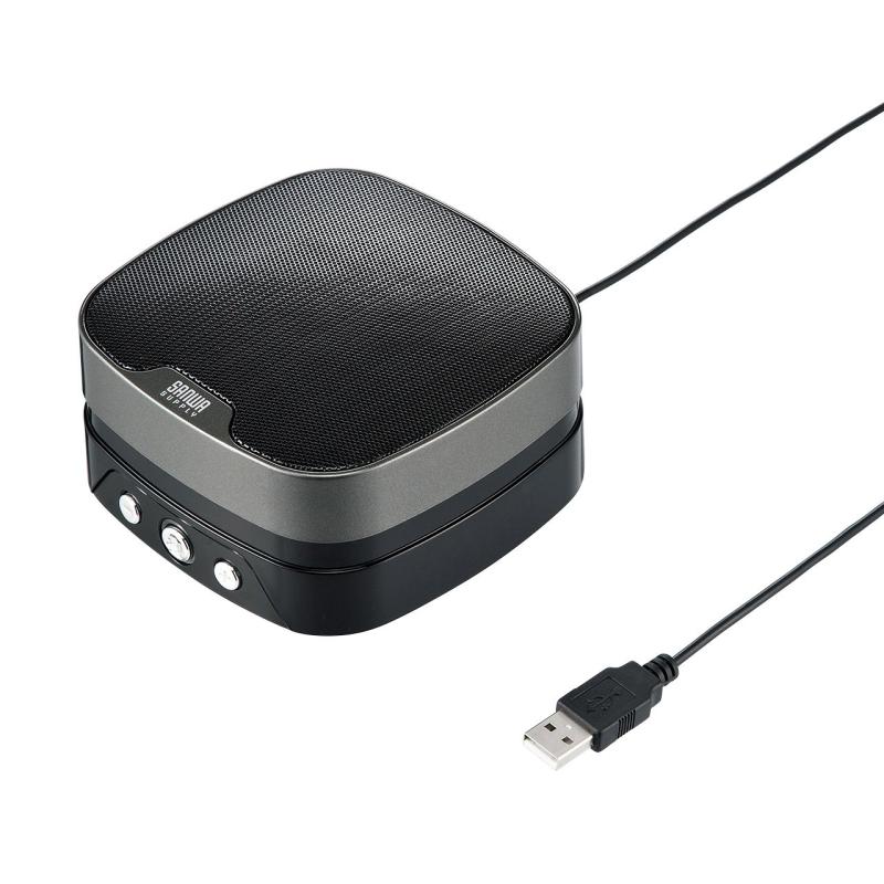 リモート会議用スピーカーブラック マイク4台セット fa376fa5-b5e9-4cdf-9982-