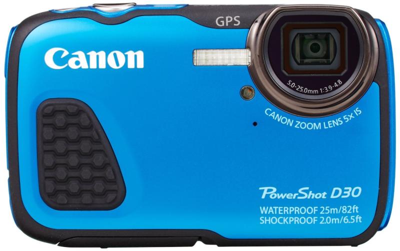 【中古】Canon デジタルカメラ Power Shot D30 光学5倍ズーム ブルー PSD30｜ソファポテト