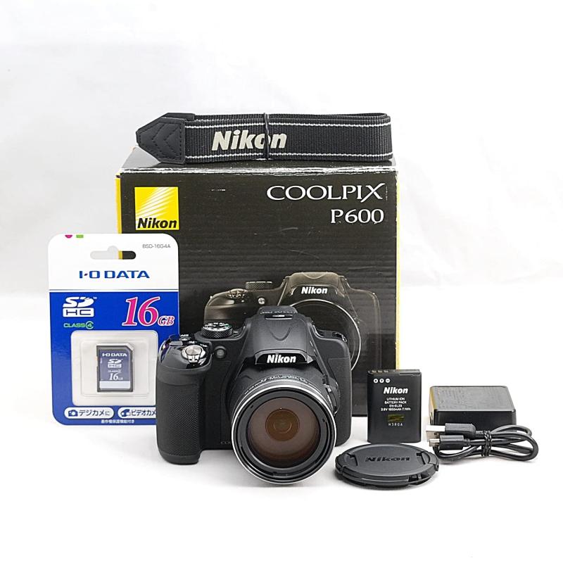 【中古】Nikon デジタルカメラ P600 光学60倍 1600万画素 ブラック P600BK|ソファポテト