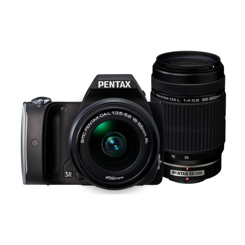【中古】RICOH デジタル一眼二眼レフ PENTAX K-S1 300ダブルズームキット [DAL18-55粍・DAL55-300粍] 黒いこと PENTAX K-S1 300WZOOM KIT BLACK 06434