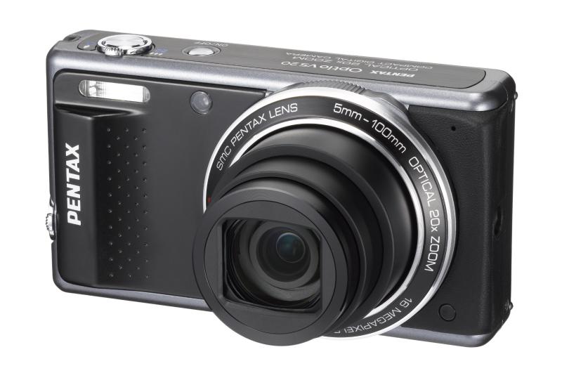【中古】PENTAX デジタル写真機 Optio VS20(ノーブルブラック)1600万絵素 28粍 20倍 小型軽さ OPTIOVS20BK その他-家電