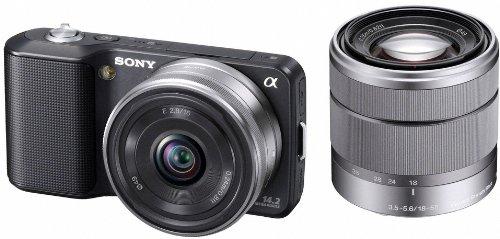 【中古】ソニー ミラーレス一眼 NEX-3D ダブルレンズキット ブラック NEX-3DD/B