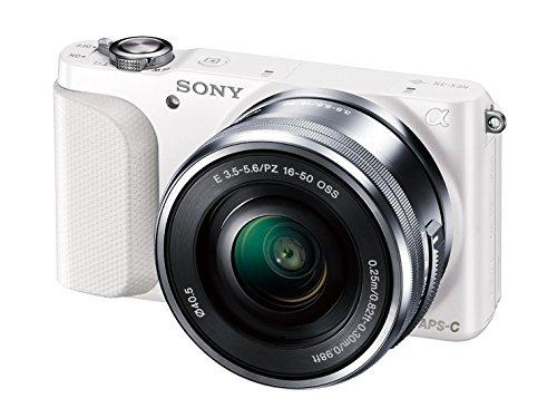 【中古】SONY ミラーレス一眼 NEX-3N パワーズームレンズキット E PZ 16-50mm F3.5-5.6 OSS付属 ホワイト NEX-3NL W｜ソファポテト