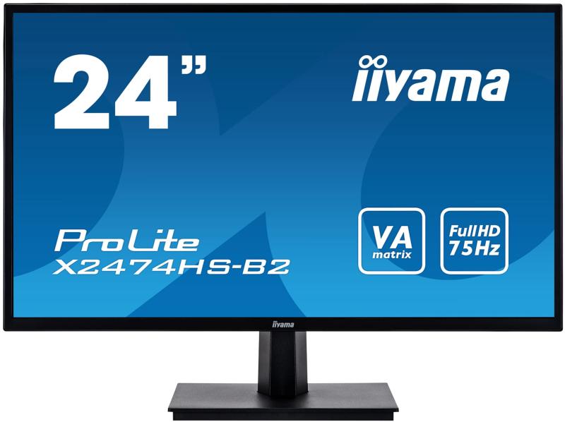 【中古】マウスコンピューター iiyama モニター ディスプレイ X2474HS-B2(23.6型/ホワイトLEDバックライト/ブルーライトカット機能/DP,HDMI,D-Sub)|ソファポテト