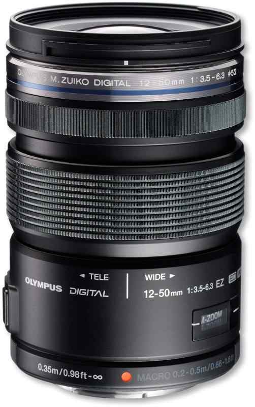 【中古】OLYMPUS 鏡鑑受け答え一眼 水晶体 防塵 防滴 電動望遠レンズ ED 12-50粍 黒いこと M.ZUIKO DIGITAL ED12-50mmF3.5-6.3 EZ BLK
