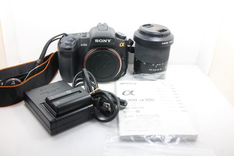 【中古】SONY デジタル一眼一眼レフ写真機 α300 18-70水晶体一揃いの道具 黒いこと DSLRA300K