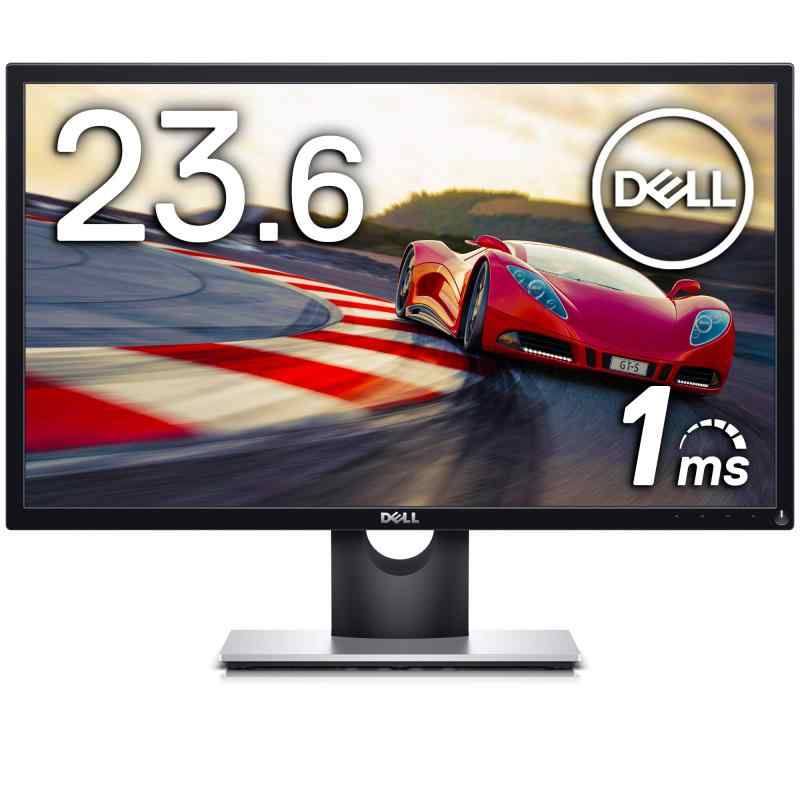 【中古】Dell SE2417HGX 23.6インチ ゲーミングモニター (3年間交換/FPS向き/フルHD/TN非光沢/HDMIx2,D-Sub15ピン/傾き調整/1ms/AMD FreeSync・・)