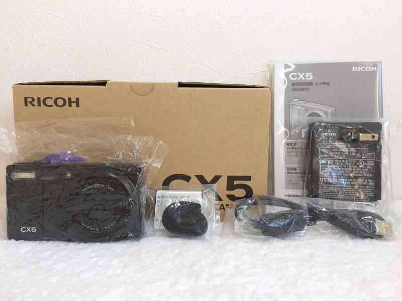 【中古】RICOH ハイブリッドAFシステム搭載 光学10.7倍ズーム CX5 ブラック CX5BK|ソファポテト