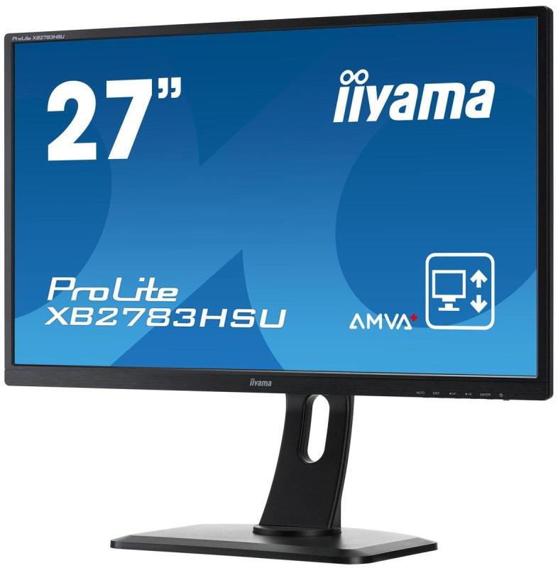【中古】iiyama モニター ディスプレイ XB2783HSU-B1 (27インチ/フルHD/AMVA+/HDMI,D-sub,DVI-D/昇降/ピボット/3年)｜ソファポテト