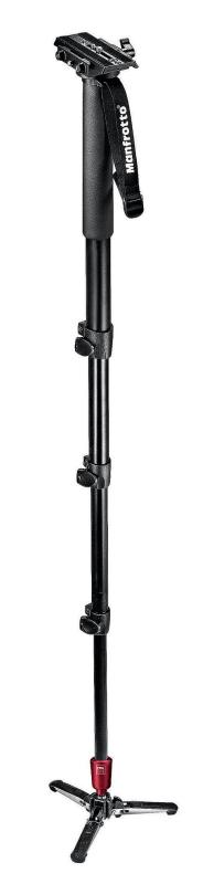 【中古】Manfrotto 一脚 フルードビデオ一脚 ビデオカメラプレート付 アルミニウム製 562B-1