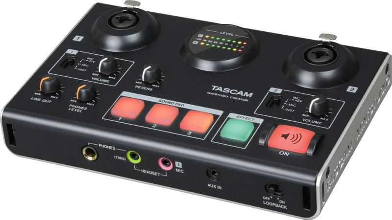 【中古】TASCAM(タスカム) MiNiSTUDIO CREATOR US-42B ポッドキャスト ボイスエフェクト 効果音再生 Youtube 配信機材 ミキサー ゲーミング ゲーム実況 カラオケ