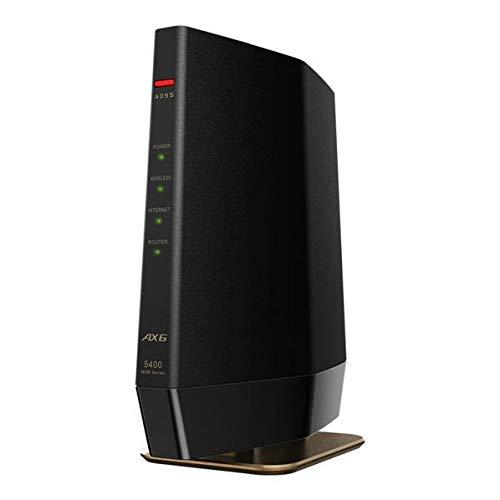 【中古】BUFFALO バッファロー 無線LANルーター プレミアムモデル (Wi-Fi 6(11ax)対応/ワイドバンド 5GHz 160MHz対応/マットブラック) WSR-5400AX6-MB