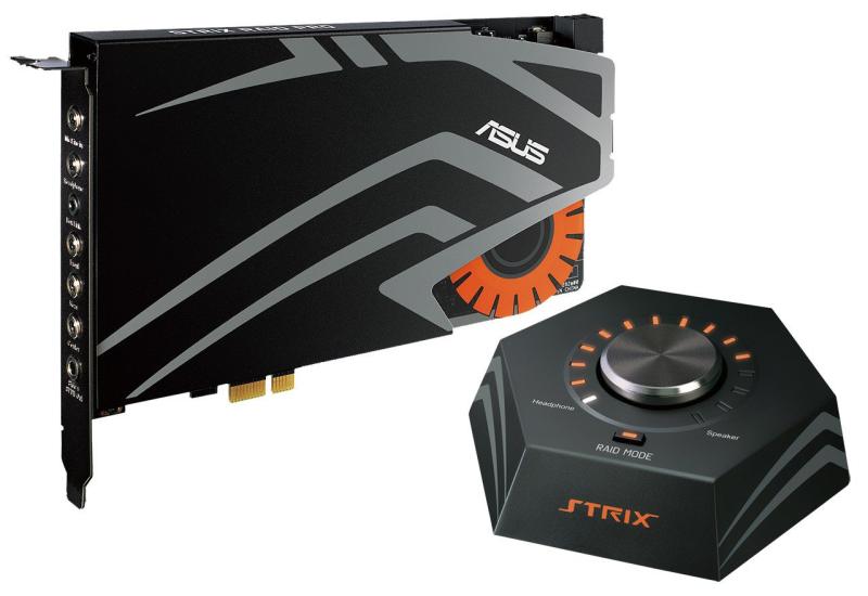 【中古】ASUSTek ハイレゾ対応 STRIXゲーミング サウンドカード PCI-E コントロールボックス付属 24bit/192kHz STRIX RAID DLX