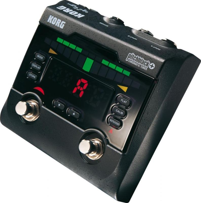 【中古】KORG コルグ トゥルー・バイパス仕様 ギター・ベース 2本同時接続可能 ペダル・チューナー pitchblack+ PB-02